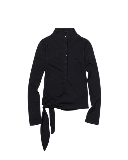 BUTTON UP WRAP T-SHIRT