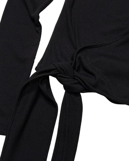 BUTTON UP WRAP T-SHIRT