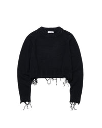 DAMAGED CROPPED PULLOVER