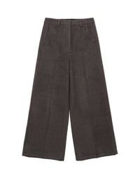HAIRY BOUCLE WOOL PANTS