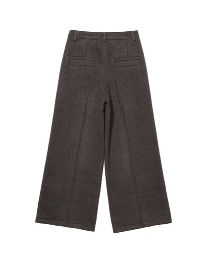HAIRY BOUCLE WOOL PANTS
