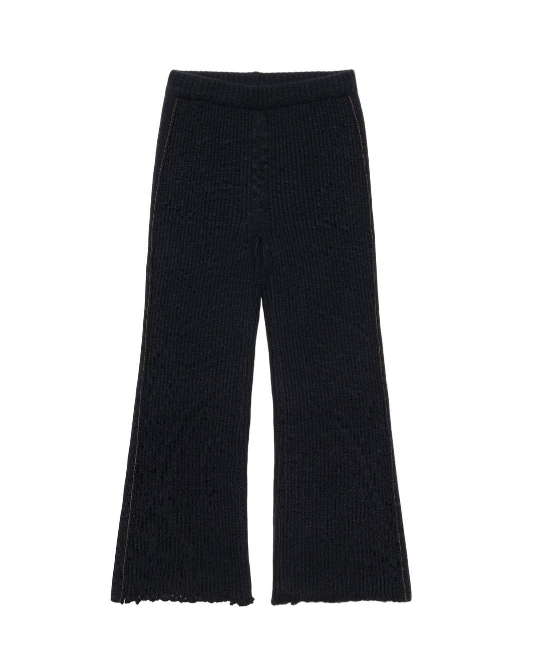DAMAGED KNIT BOOT-CUT PANTS