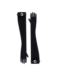 LOGO BELTED JERSEY GLOVES