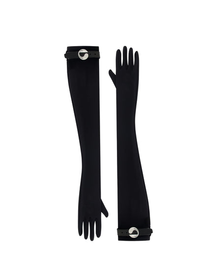 LOGO BELTED JERSEY GLOVES