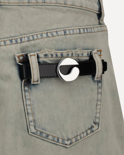 DENIM ASYMMETRIC SKIRT