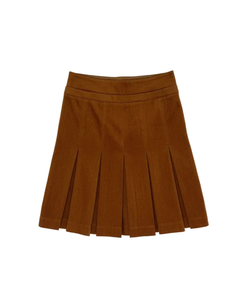 BOW WAIST PLEATED SKIRT