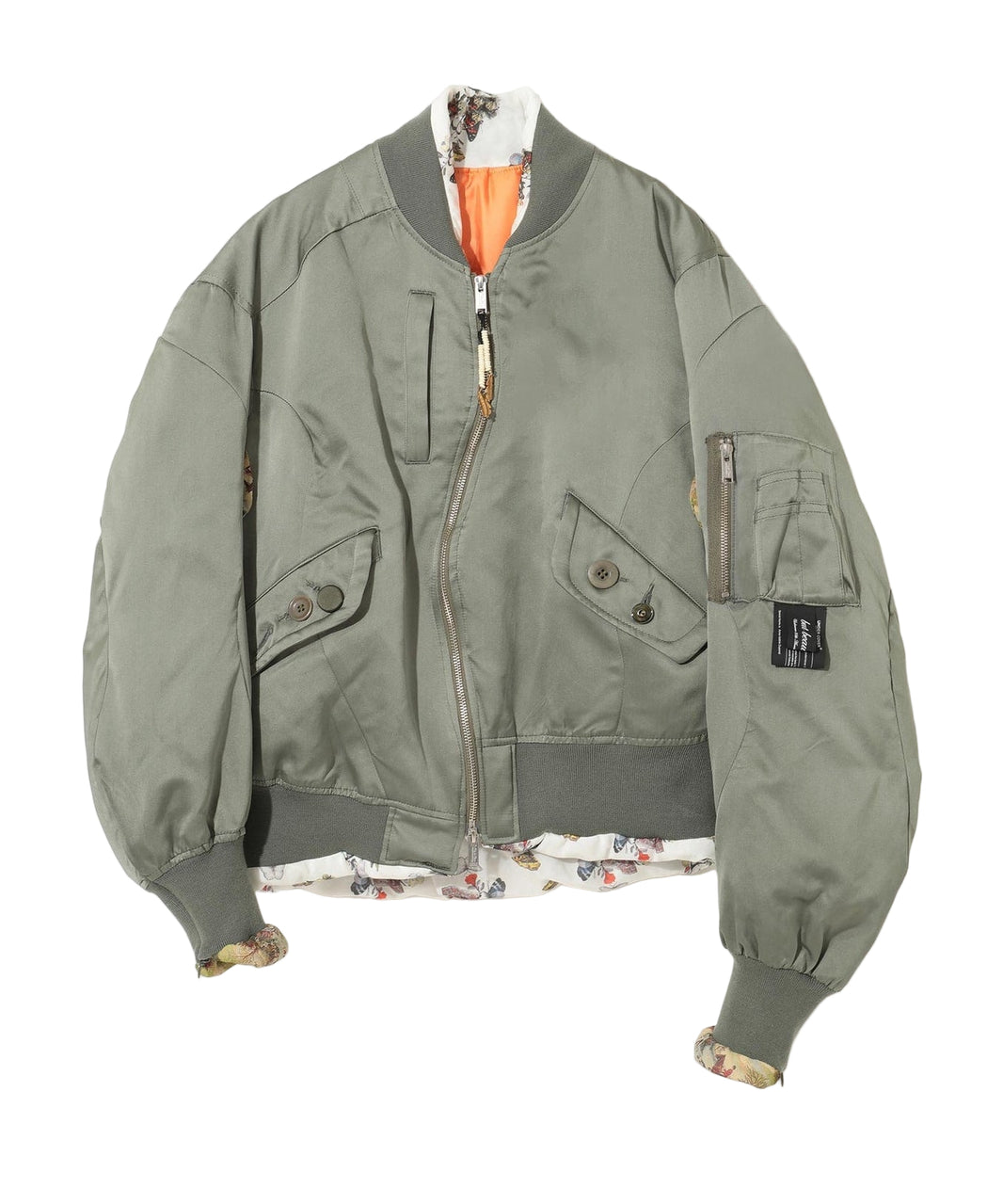 SILK-BLEND PADDED MA-1 BOMBER JACKET_UC2E1205
