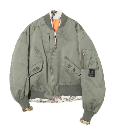 SILK-BLEND PADDED MA-1 BOMBER JACKET_UC2E1205