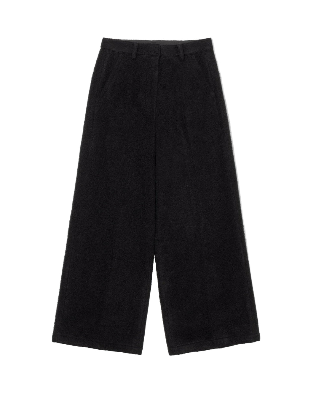 HAIRY BOUCLE WOOL PANTS