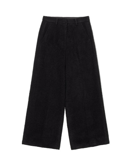 HAIRY BOUCLE WOOL PANTS