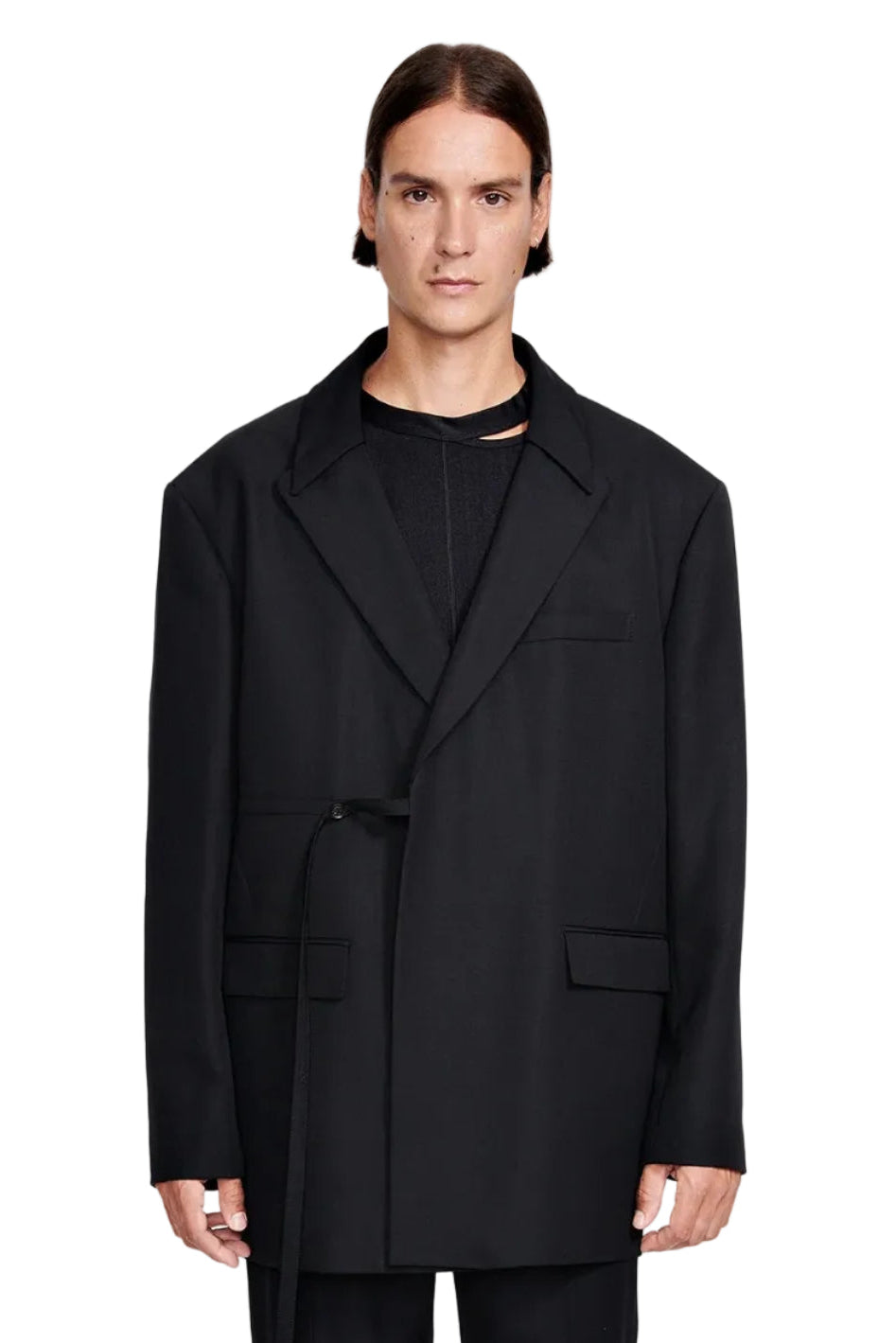 DOUBLE BREASTED JACKET WITH DOUBLE COLLAR