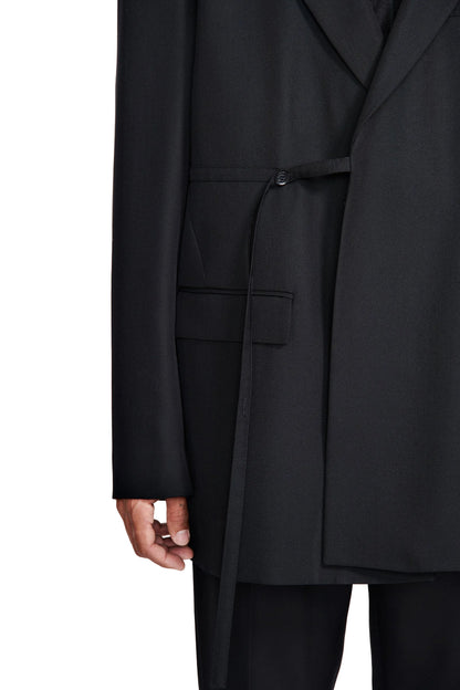 DOUBLE BREASTED JACKET WITH DOUBLE COLLAR