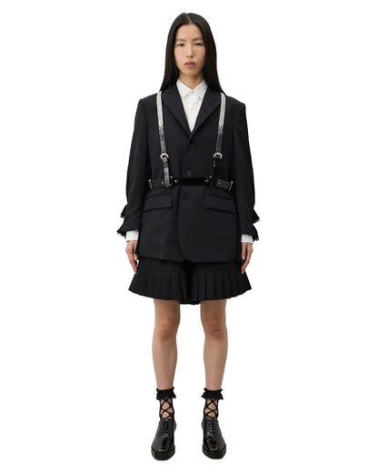 NOIR KEI NINOMIYA PLEATED SHORTS _ BLACK