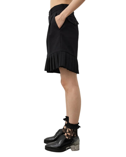 NOIR KEI NINOMIYA PLEATED SHORTS _ BLACK