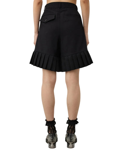NOIR KEI NINOMIYA PLEATED SHORTS _ BLACK