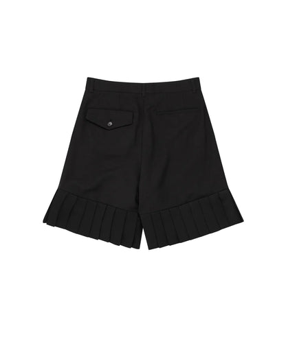 NOIR KEI NINOMIYA PLEATED SHORTS _ BLACK