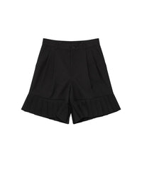 NOIR KEI NINOMIYA PLEATED SHORTS _ BLACK