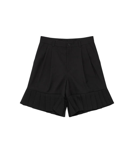 NOIR KEI NINOMIYA PLEATED SHORTS _ BLACK