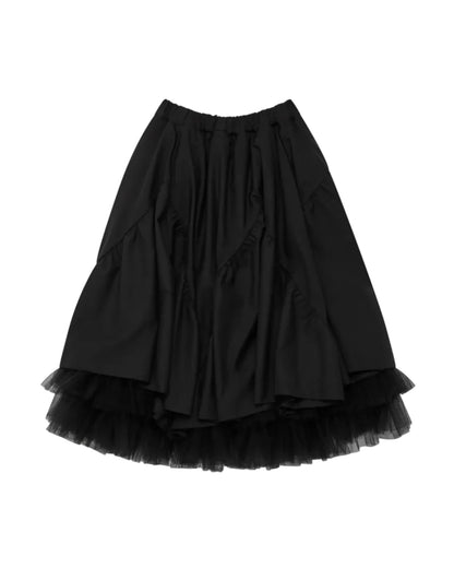 NOIR KEI NINOMIYA TULLE UNDERLAY SKIRT_BLACK