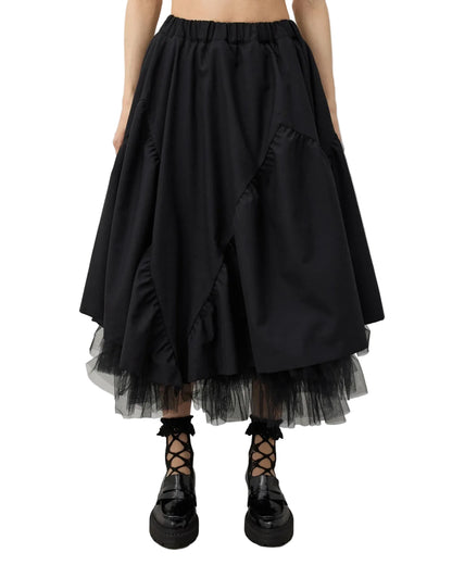 NOIR KEI NINOMIYA TULLE UNDERLAY SKIRT_BLACK