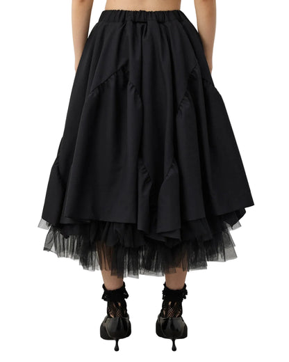 NOIR KEI NINOMIYA TULLE UNDERLAY SKIRT_BLACK