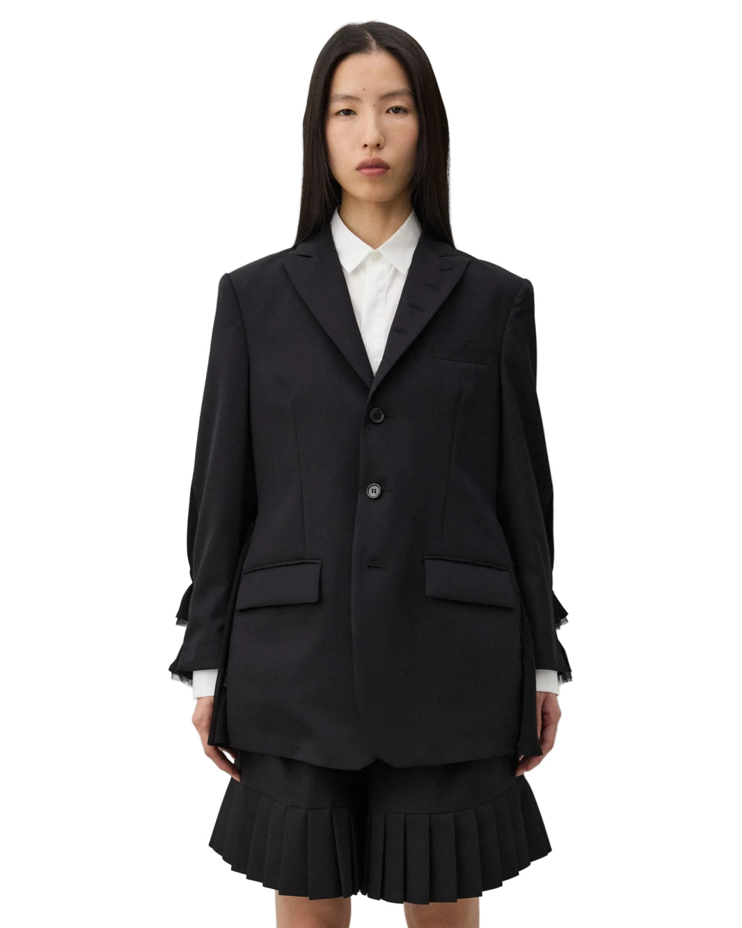 NOIR KEI NINOMIYA TULLE OVERLAY BLAZER