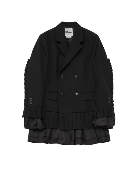 NOIR KEI NINOMIYA PLEATED BLAZER JACKET_BLACK