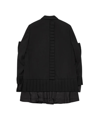 NOIR KEI NINOMIYA PLEATED BLAZER JACKET_BLACK