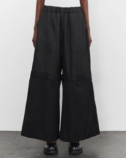 NOIR KEI NINOMIYA DOUBLE LAYER TROUSERS_BLACK