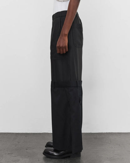 NOIR KEI NINOMIYA DOUBLE LAYER TROUSERS_BLACK