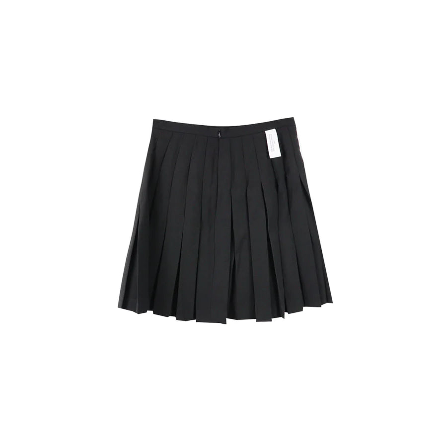 Rokh WM BOX PLEAT MINI SKIRT W/ STRAPS Black