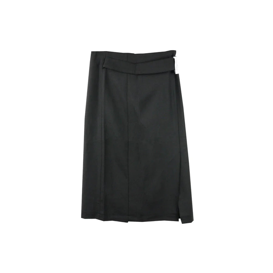 Rokh VM BUTTON DETAILED MIDI SKIRT Black