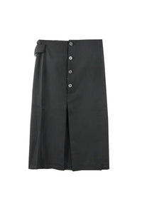 Rokh VM BUTTON DETAILED MIDI SKIRT Black