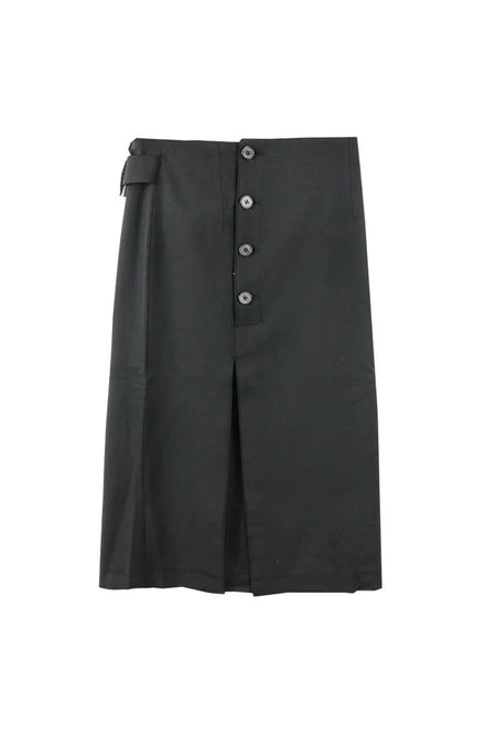 Rokh VM BUTTON DETAILED MIDI SKIRT Black