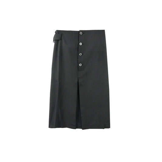 Rokh VM BUTTON DETAILED MIDI SKIRT Black