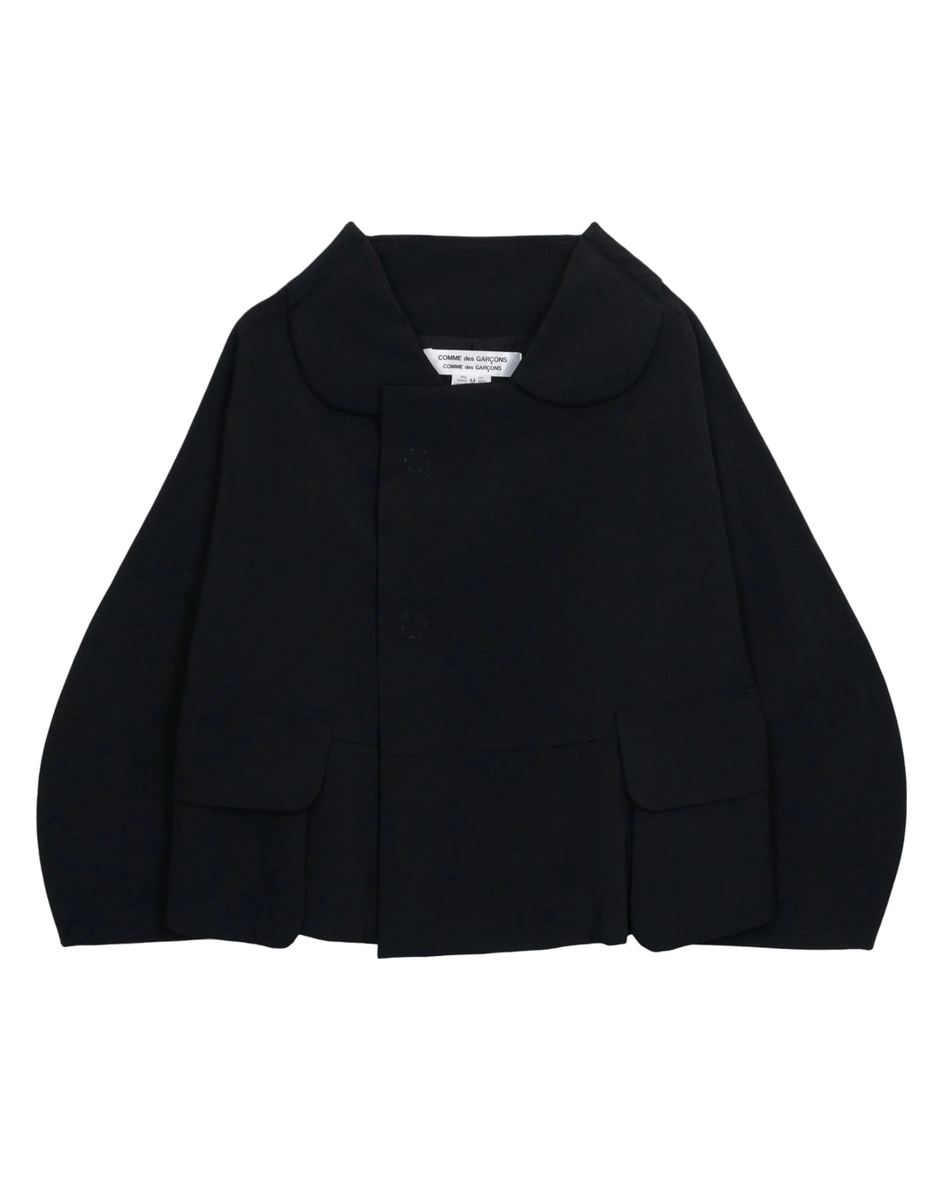 COMME DES GARÇONS COMME DES GARÇONS FLAT CURVED SLEEVE PETER PAN JACKET_BLACK