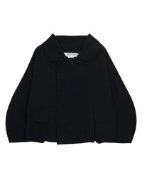 COMME DES GARÇONS COMME DES GARÇONS FLAT CURVED SLEEVE PETER PAN JACKET_BLACK