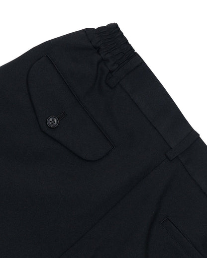 COMME DES GARÇONS COMME DES GARÇONS INTERNAL FRILL CUFF TROUSERS_BLACK