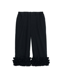 COMME DES GARÇONS COMME DES GARÇONS INTERNAL FRILL CUFF TROUSERS_BLACK