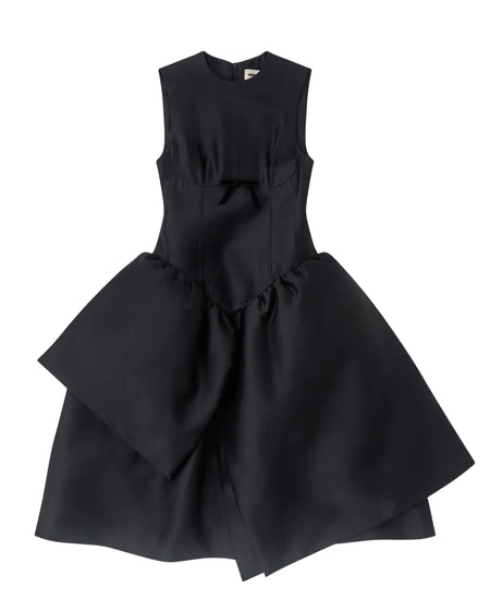 SMOCKED PANEL EVENING DRESS