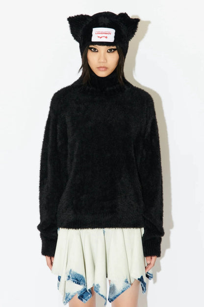 CHARLES JEFFREY LOVERBOY FLUFFY EARS BALACLAVA JUMPER