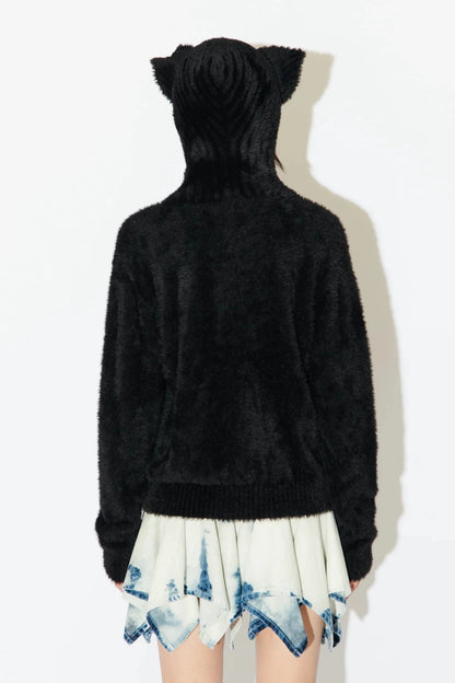CHARLES JEFFREY LOVERBOY FLUFFY EARS BALACLAVA JUMPER