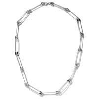 ENFANTS RICHES DÉPRIMÉS Safety Pin Necklace Silver