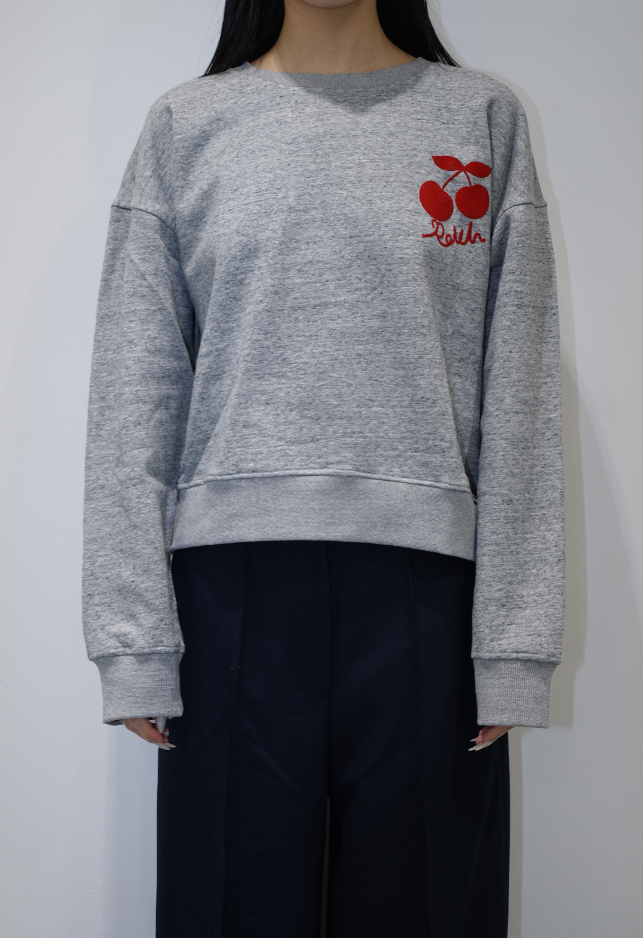 Rokh CT CHERRY EMBLEM JUMPER Grey