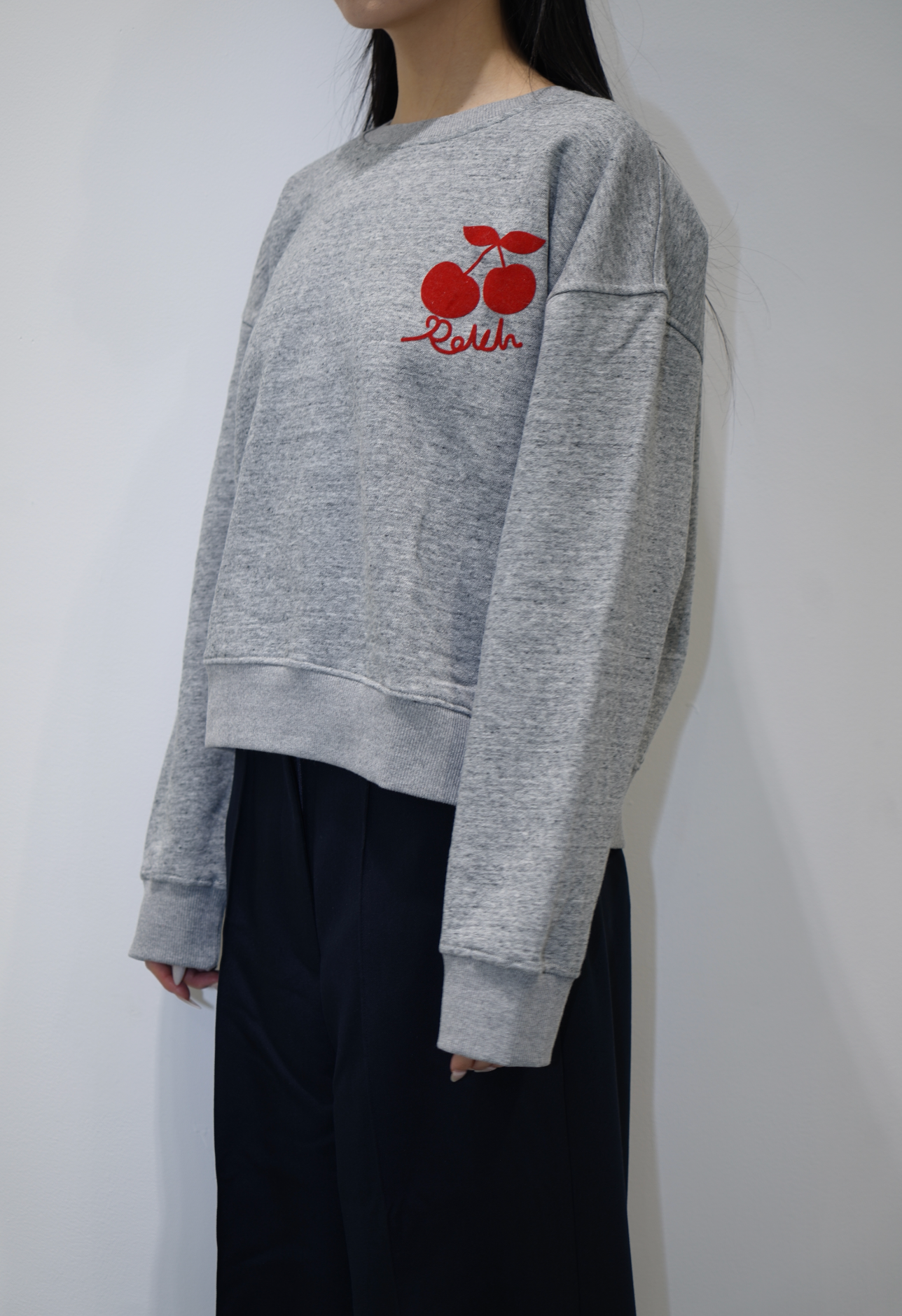 Rokh CT CHERRY EMBLEM JUMPER Grey