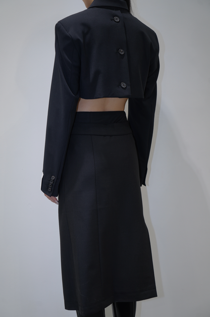 Rokh VM CROPPED TAILORED BLAZER Black