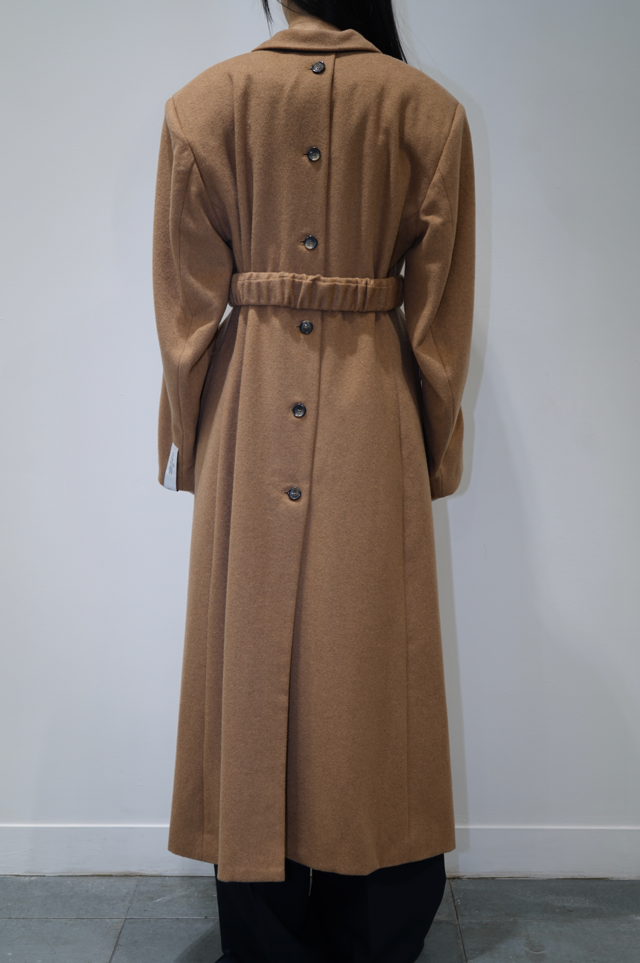 Rokh WM BELTED TAILORED COAT Camel