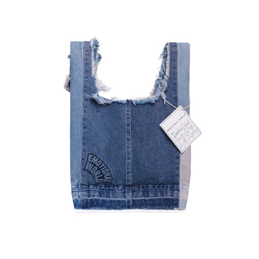 Emotional World Vintage Shopping Bag Small Multi Denim