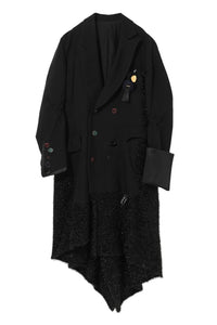 DRAPED HYBRID TAILORING COAT_UC2E1305