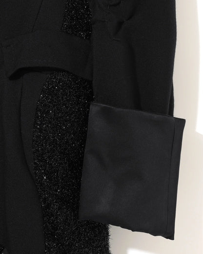 DRAPED HYBRID TAILORING COAT_UC2E1305